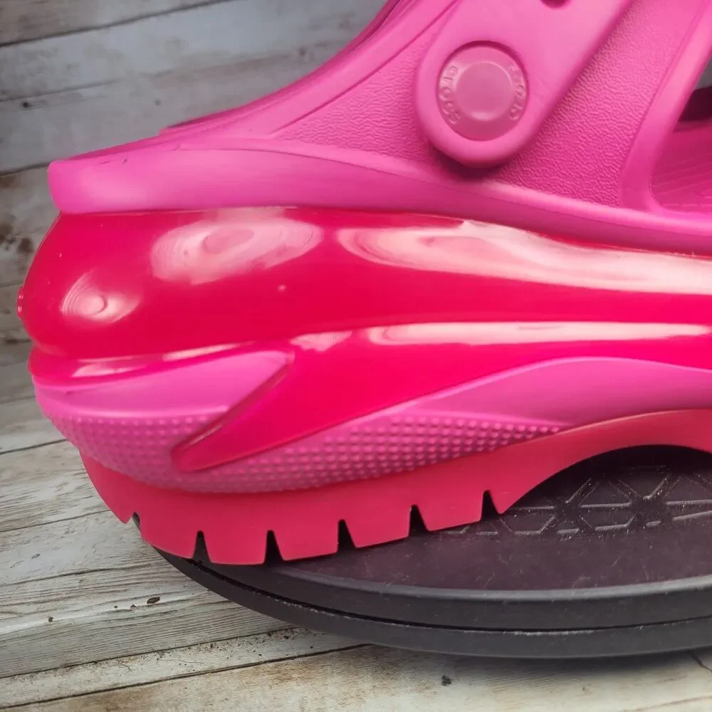 Crocs Mega Crush Slingback High Women's Size 7 Pink Platform Sandals